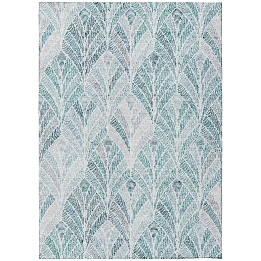 Chantille ACN851 Teal 5' x 7'6" Rug. Picture 1