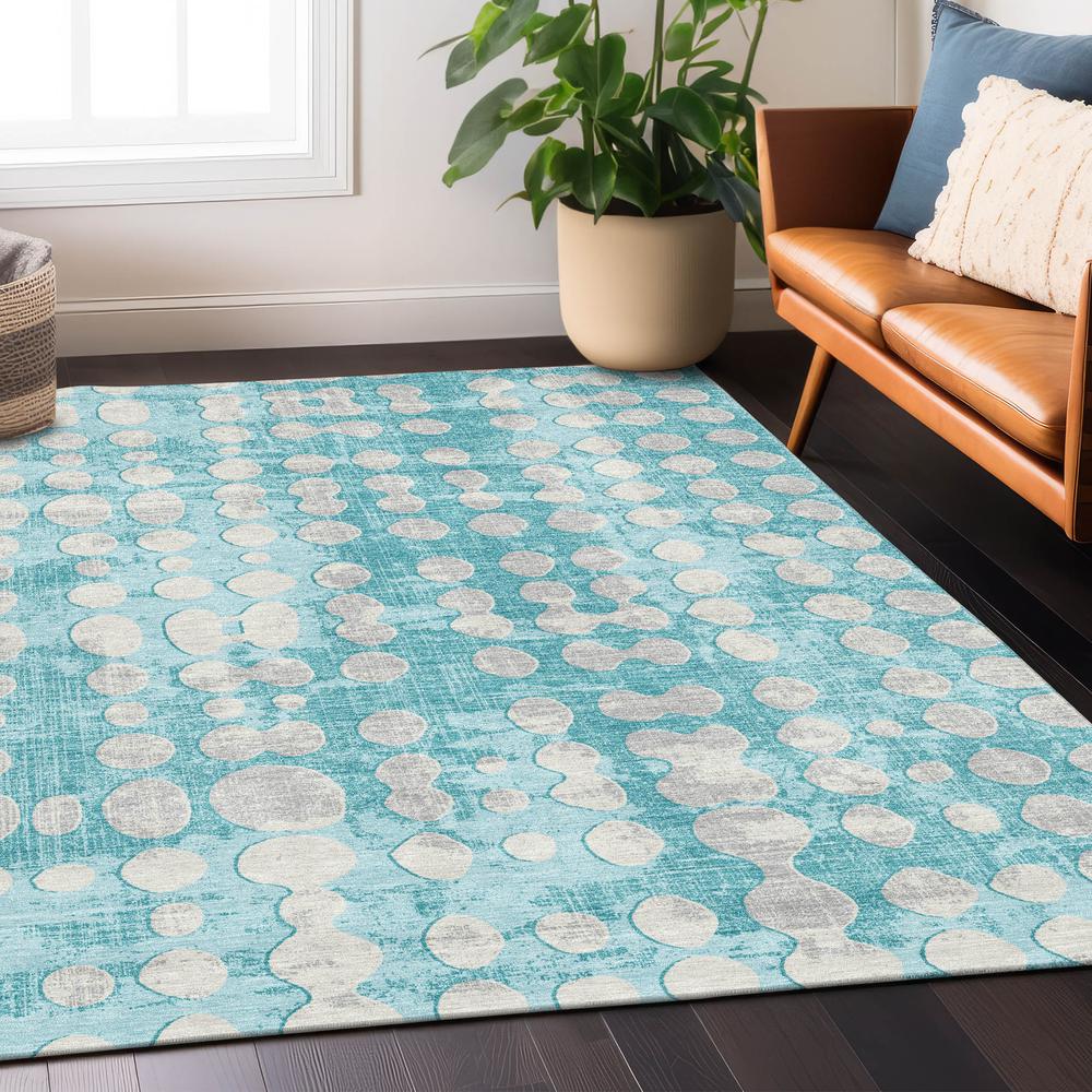 Chantille ACN869 Teal 5' x 7'6" Rug. Picture 5