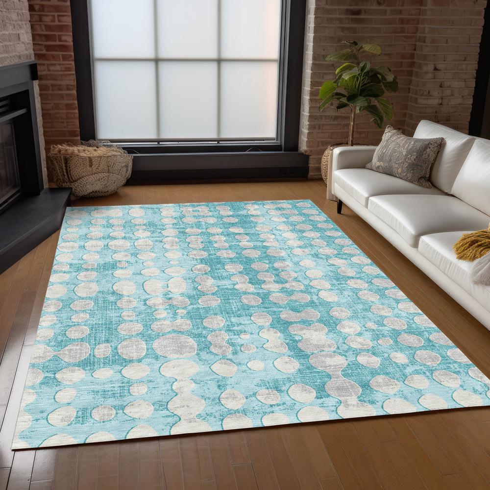 Chantille ACN869 Teal 5' x 7'6" Rug. Picture 6