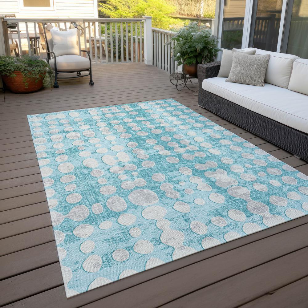 Chantille ACN869 Teal 5' x 7'6" Rug. Picture 7