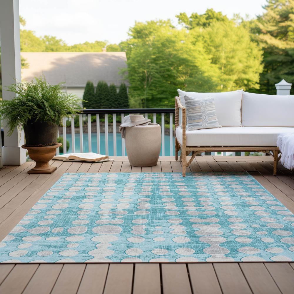 Chantille ACN869 Teal 5' x 7'6" Rug. Picture 8