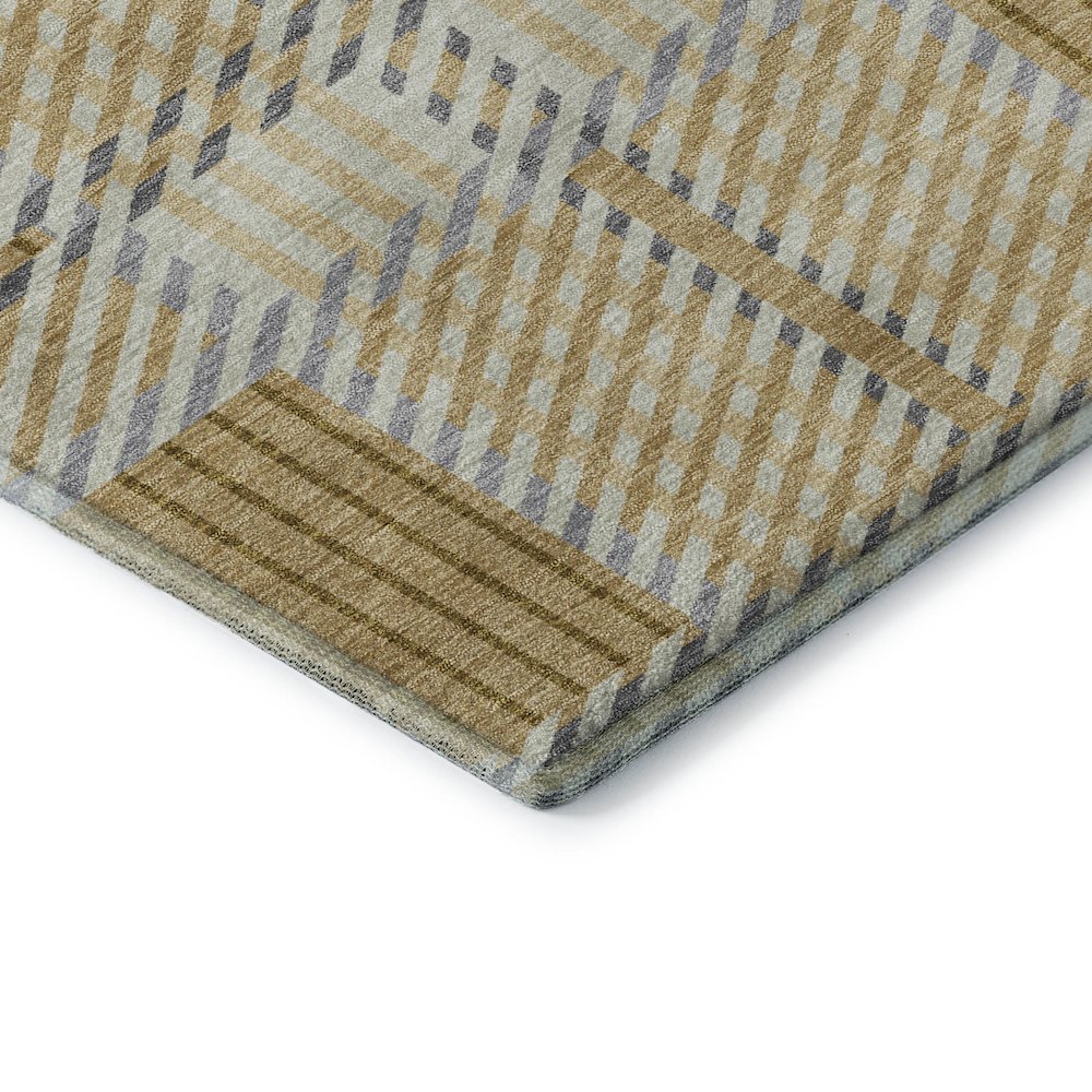 Premium Machine Washable Mayfield AMF1000 Gold 2'6" x 3'10" Rug. Picture 3