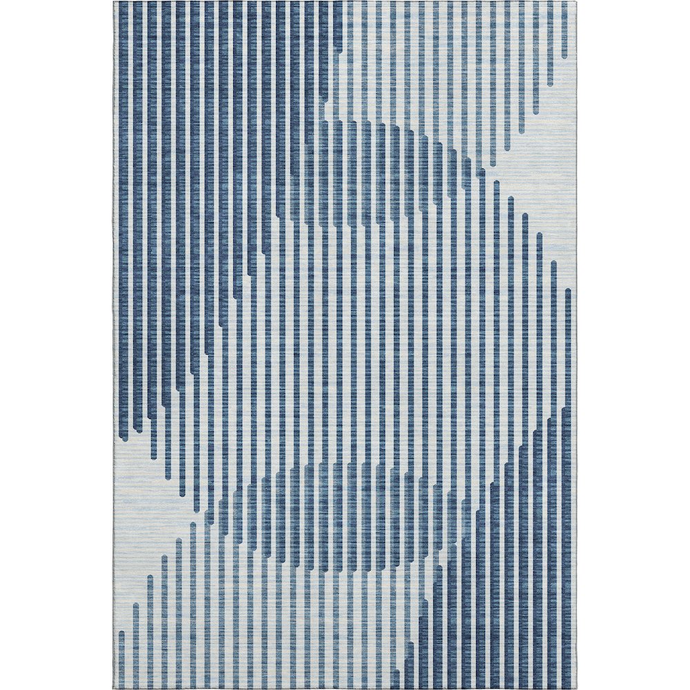 Premium Machine Washable Mayfield AMF1001 Blue 5' x 7'6" Rug. Picture 1