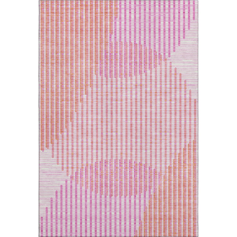 Premium Machine Washable Mayfield AMF1001 Pink 5' x 7'6" Rug. Picture 1