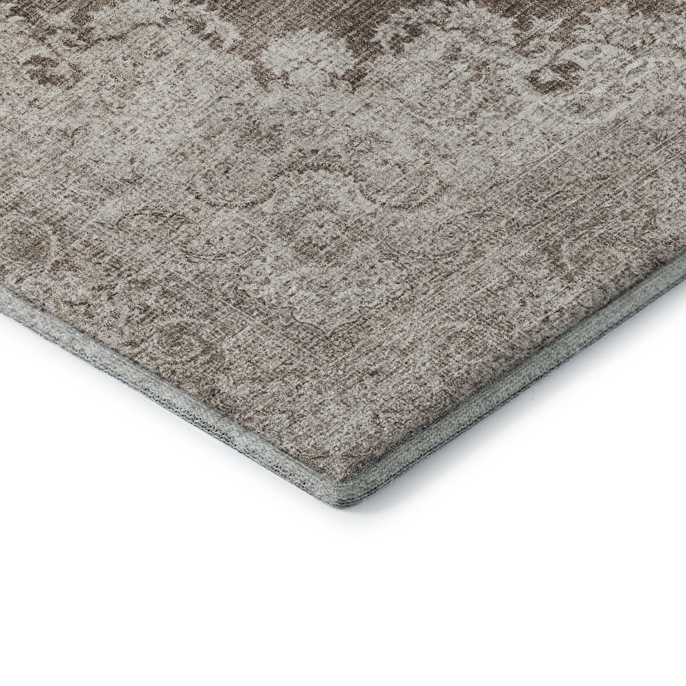 Premium Machine Washable Mayfield AMF1003 Brown 2'6" x 3'10" Rug. Picture 3