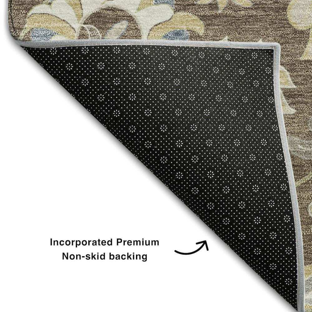 Premium Machine Washable Mayfield AMF1006 Chocolate 2'6" x 3'10" Rug. Picture 2