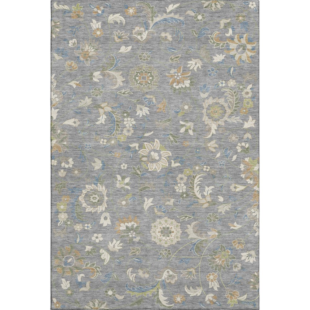 Premium Machine Washable Mayfield AMF1006 Gray 5' x 7'6" Rug. Picture 1