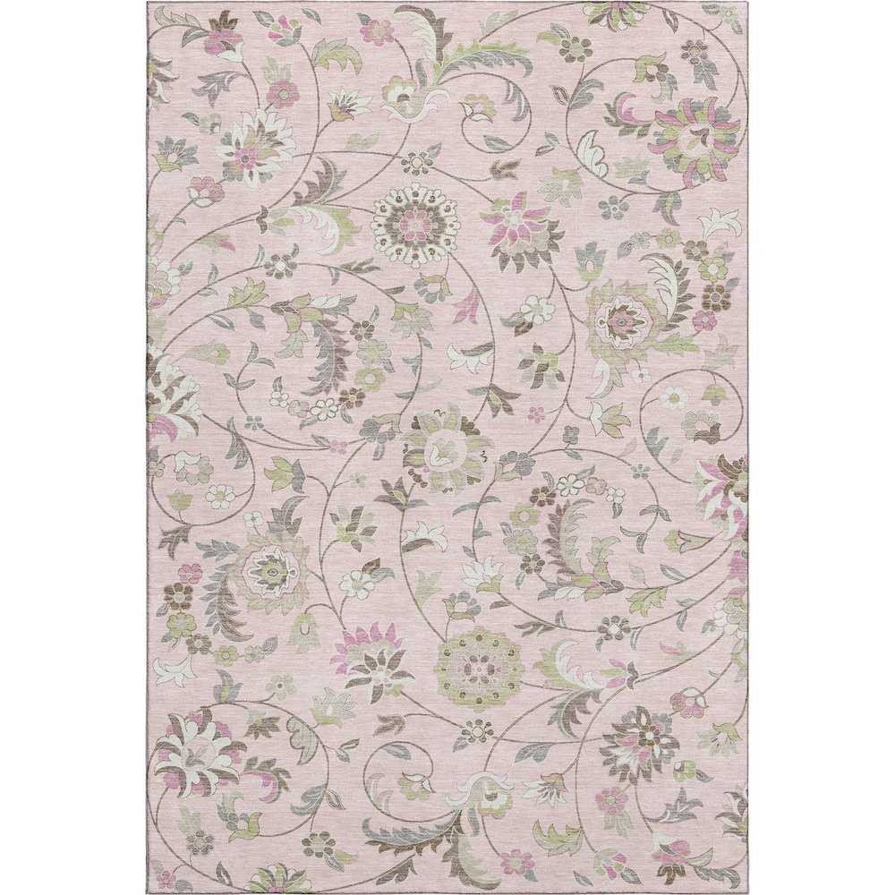 Premium Machine Washable Mayfield AMF1006 Pink 5' x 7'6" Rug. Picture 1