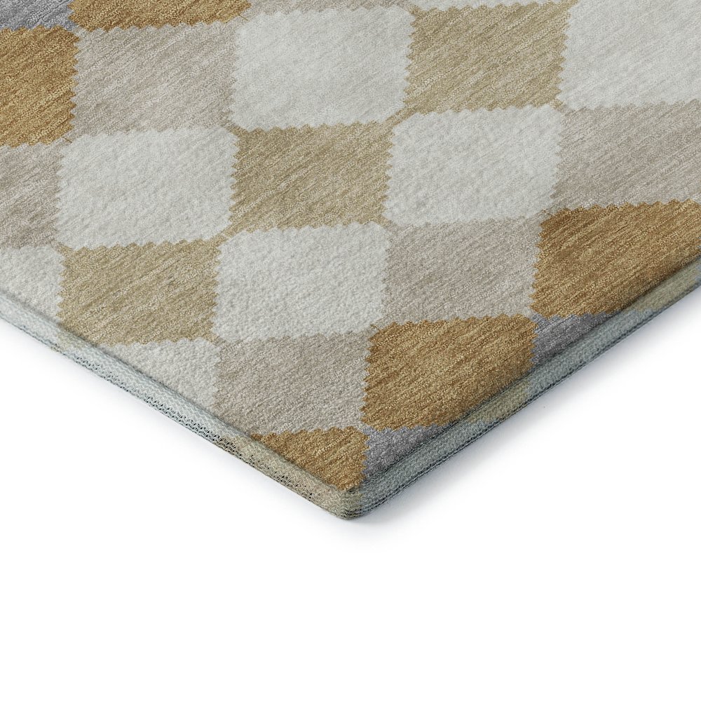 Premium Machine Washable Mayfield AMF1007 Gold 2'6" x 3'10" Rug. Picture 3