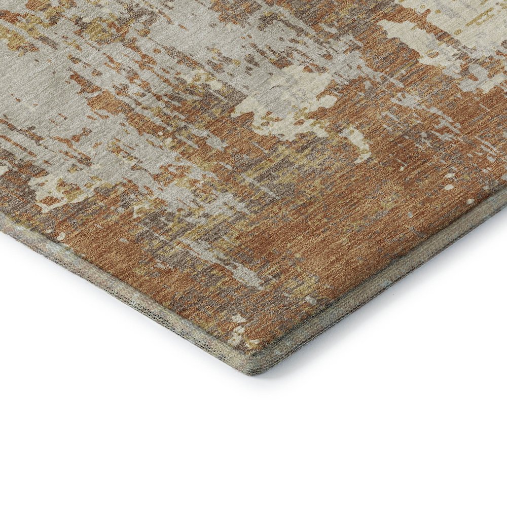 Premium Machine Washable Mayfield AMF1008 Copper 2'6" x 3'10" Rug. Picture 3