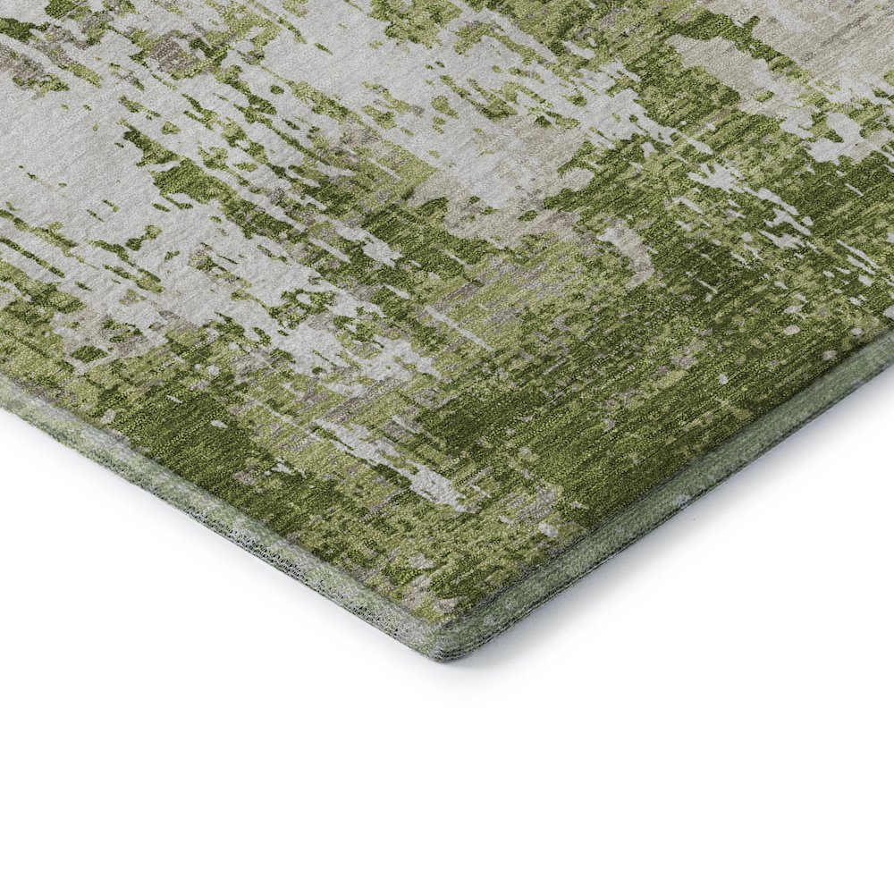 Premium Machine Washable Mayfield AMF1008 Green 2'6" x 3'10" Rug. Picture 3