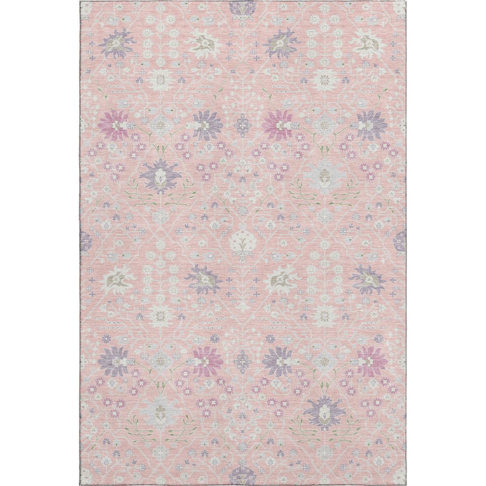Premium Machine Washable Mayfield AMF1009 Pink 5' x 7'6" Rug. Picture 1