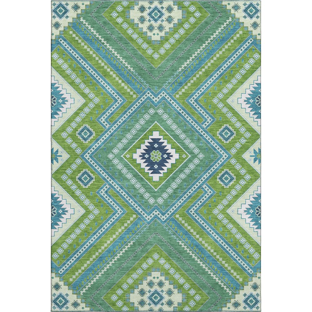 Premium Machine Washable Mayfield AMF1010 Lime 5' x 7'6" Rug. Picture 1