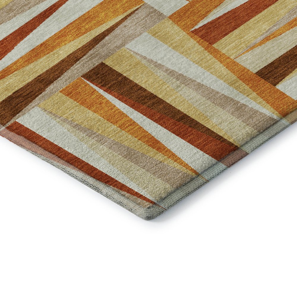 Premium Machine Washable Mayfield AMF1012 Orange 2'6" x 3'10" Rug. Picture 3