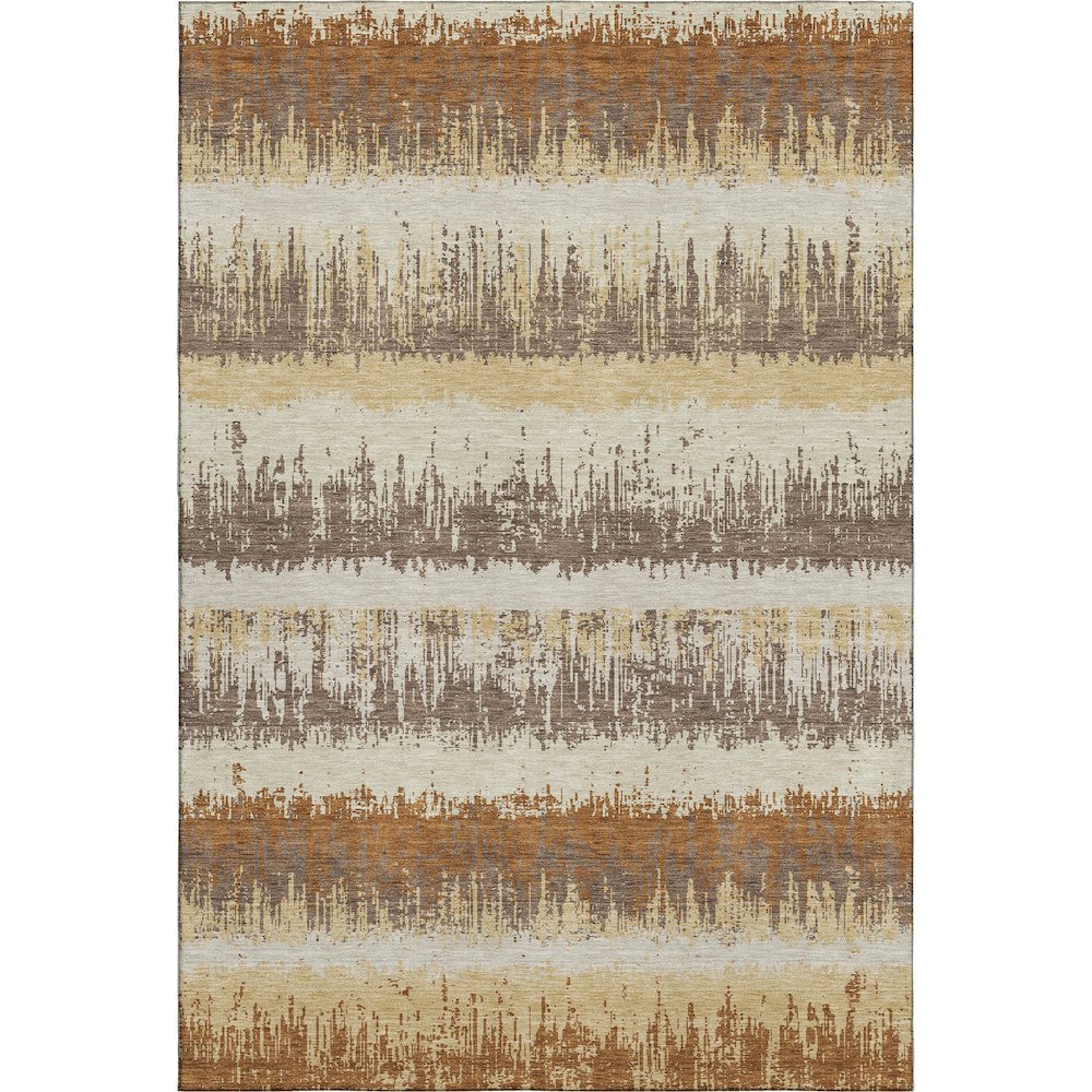 Premium Machine Washable Mayfield AMF1013 Mocha 5' x 7'6" Rug. Picture 1