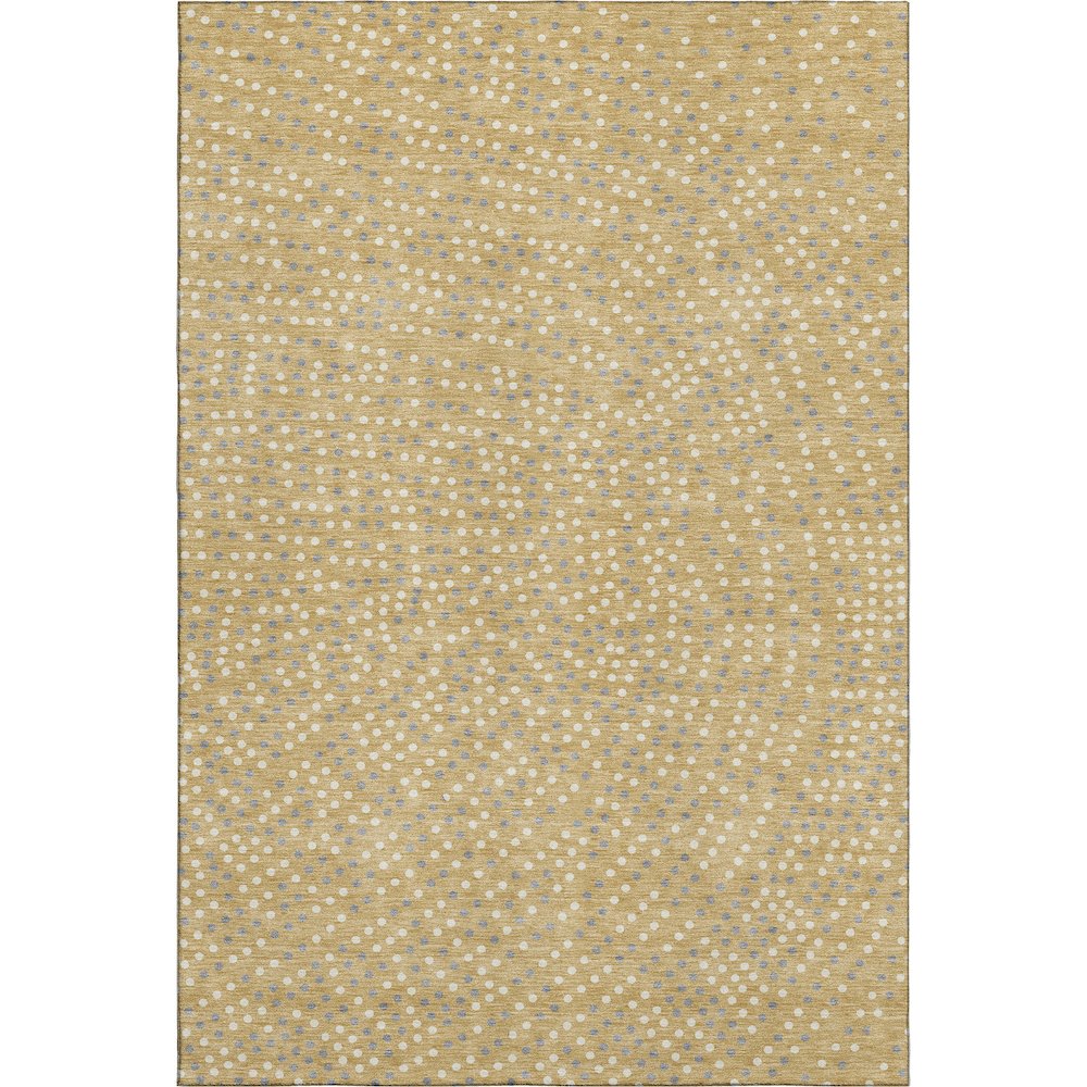 Premium Machine Washable Mayfield AMF1021 Gold 5' x 7'6" Rug. Picture 1