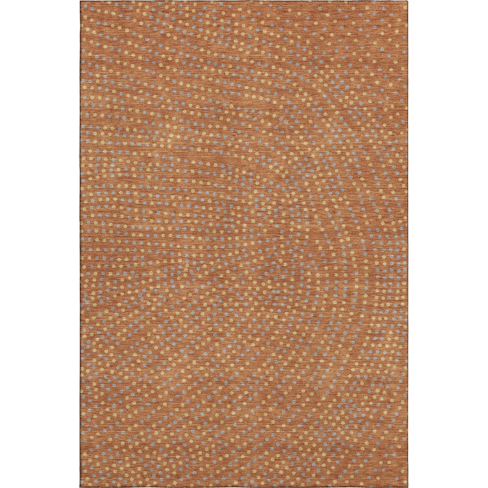 Premium Machine Washable Mayfield AMF1021 Paprika 5' x 7'6" Rug. Picture 1