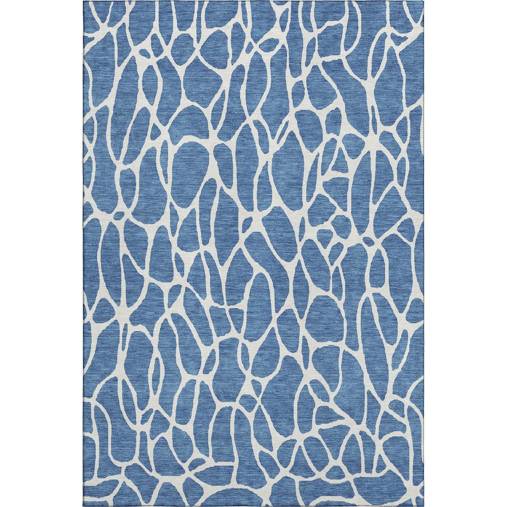 Premium Machine Washable Mayfield AMF1024 Blue 5' x 7'6" Rug. Picture 1