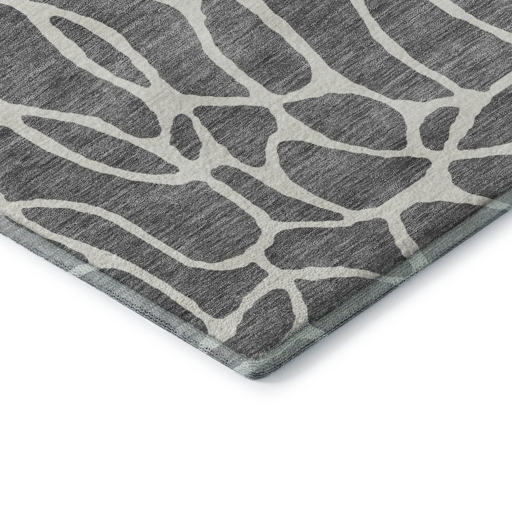 Premium Machine Washable Mayfield AMF1024 Gray 2'6" x 3'10" Rug. Picture 3