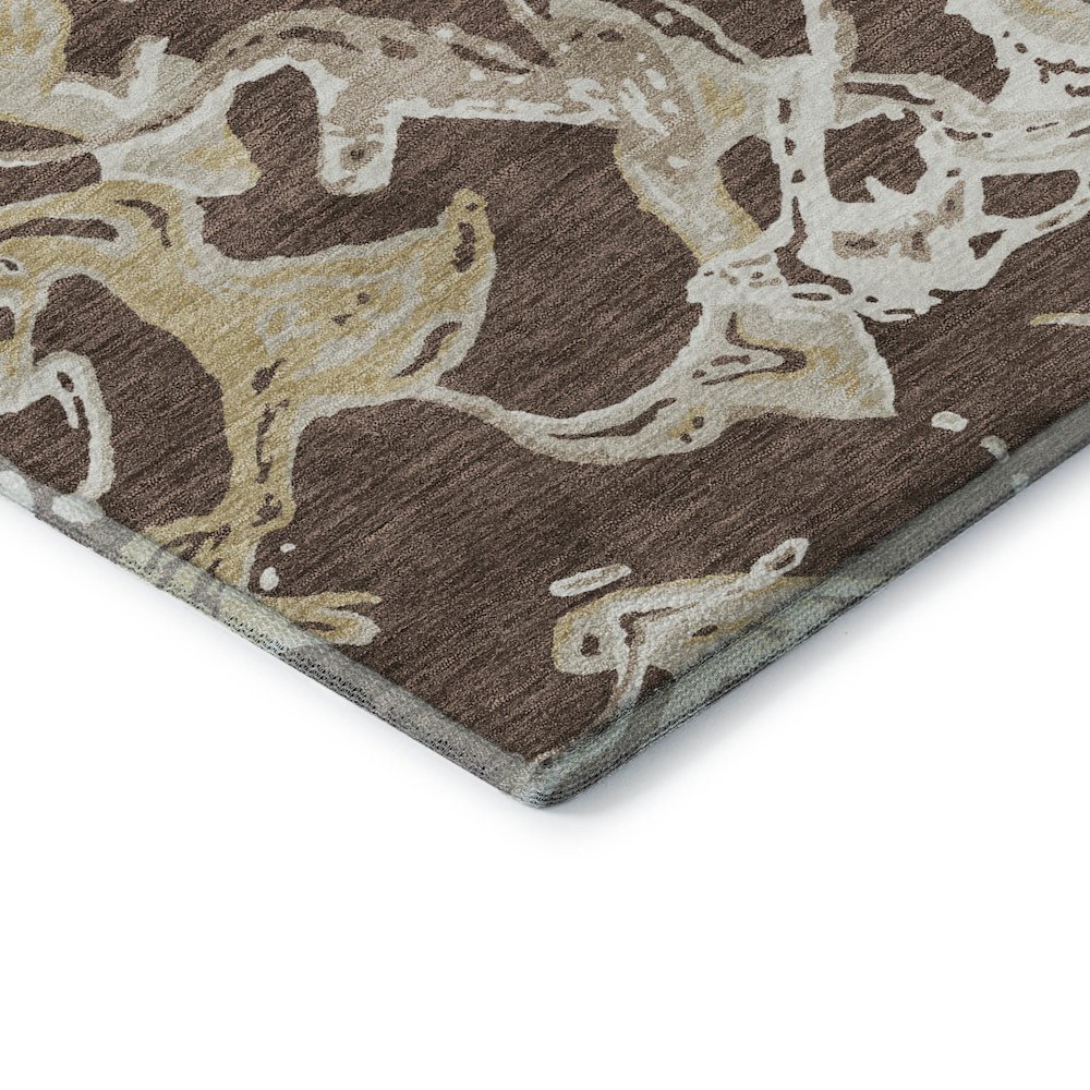 Premium Machine Washable Mayfield AMF1035 Brown 2'6" x 3'10" Rug. Picture 3
