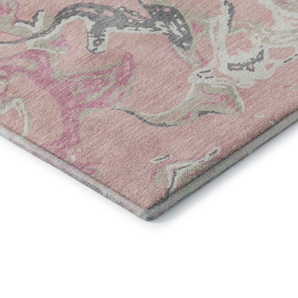Premium Machine Washable Mayfield AMF1035 Pink 2'6" x 3'10" Rug. Picture 3