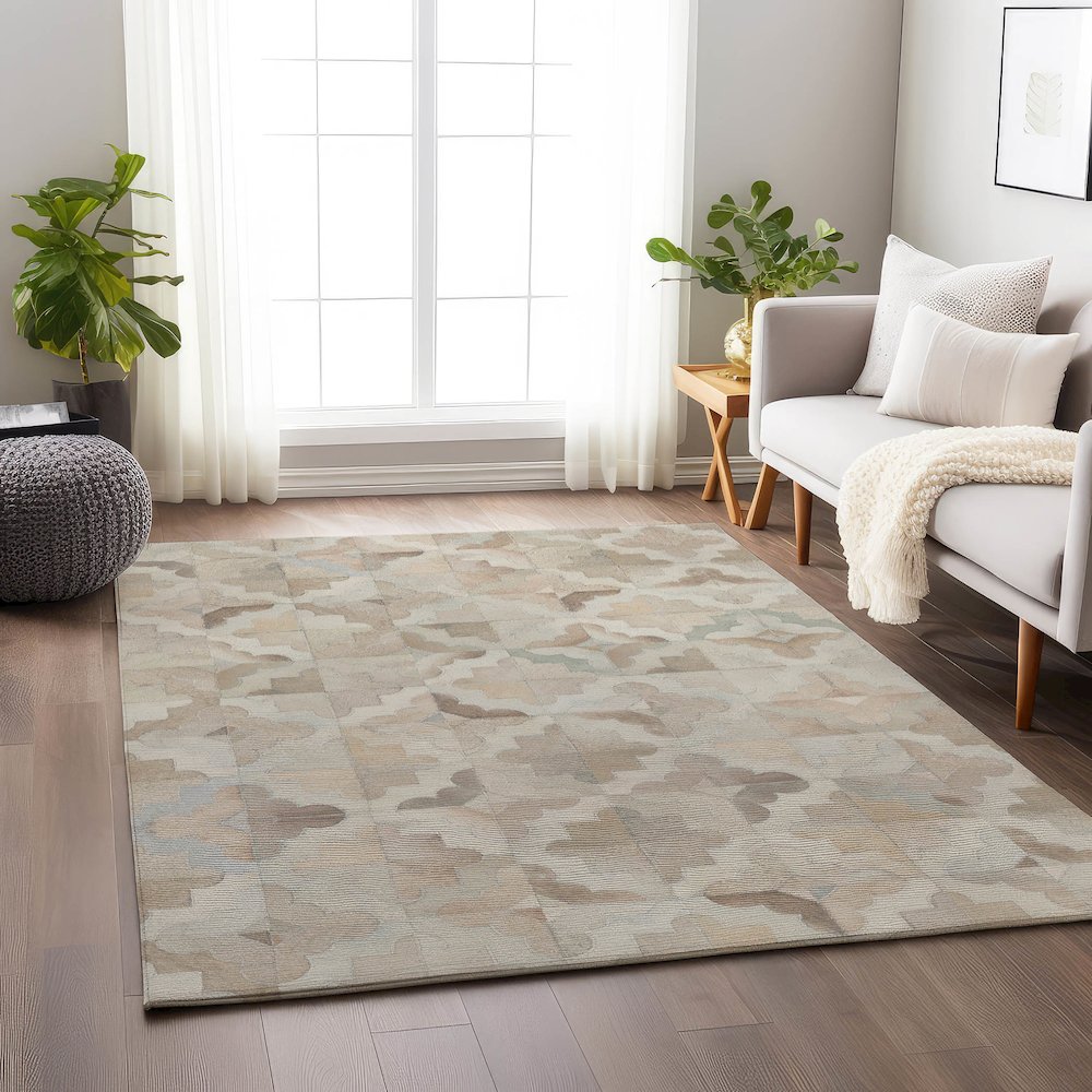 Premium Machine Washable Mayfield  Ivory 5' x 7'6" Rug. Picture 5