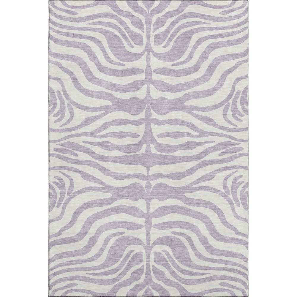 Premium Machine Washable Mayfield AMF1042 Lavender 5' x 7'6" Rug. Picture 1