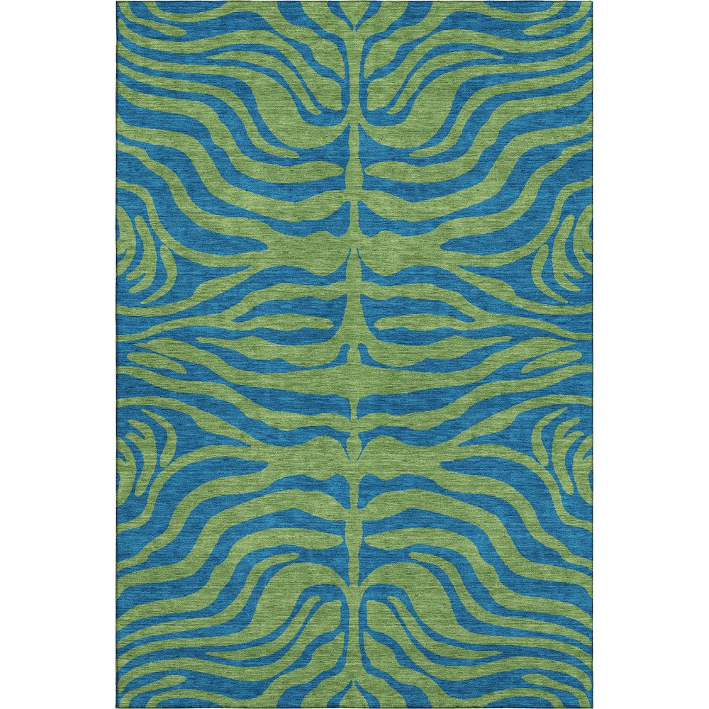 Premium Machine Washable Mayfield AMF1043 Green 5' x 7'6" Rug. Picture 1