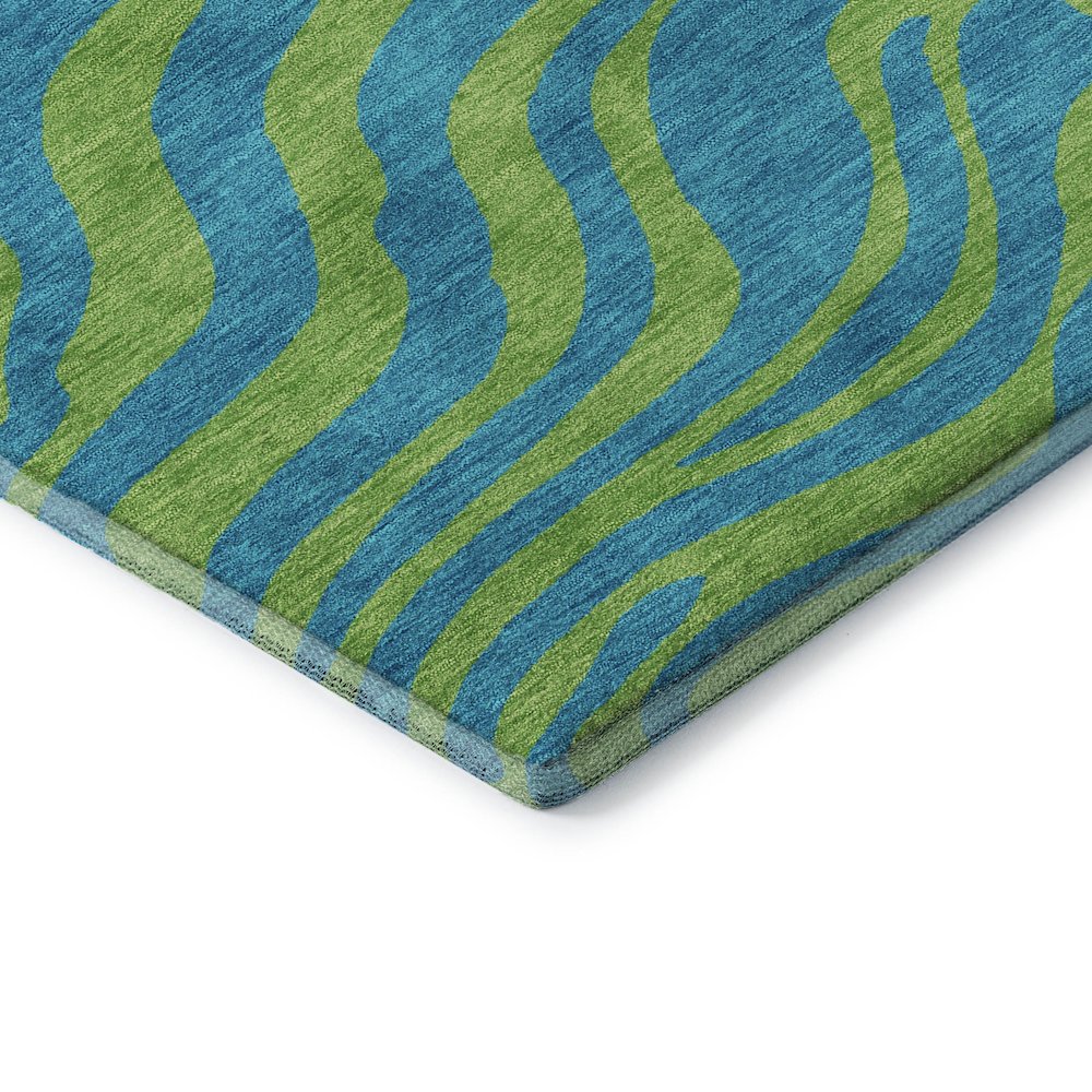 Premium Machine Washable Mayfield AMF1043 Teal 2'6" x 3'10" Rug. Picture 3
