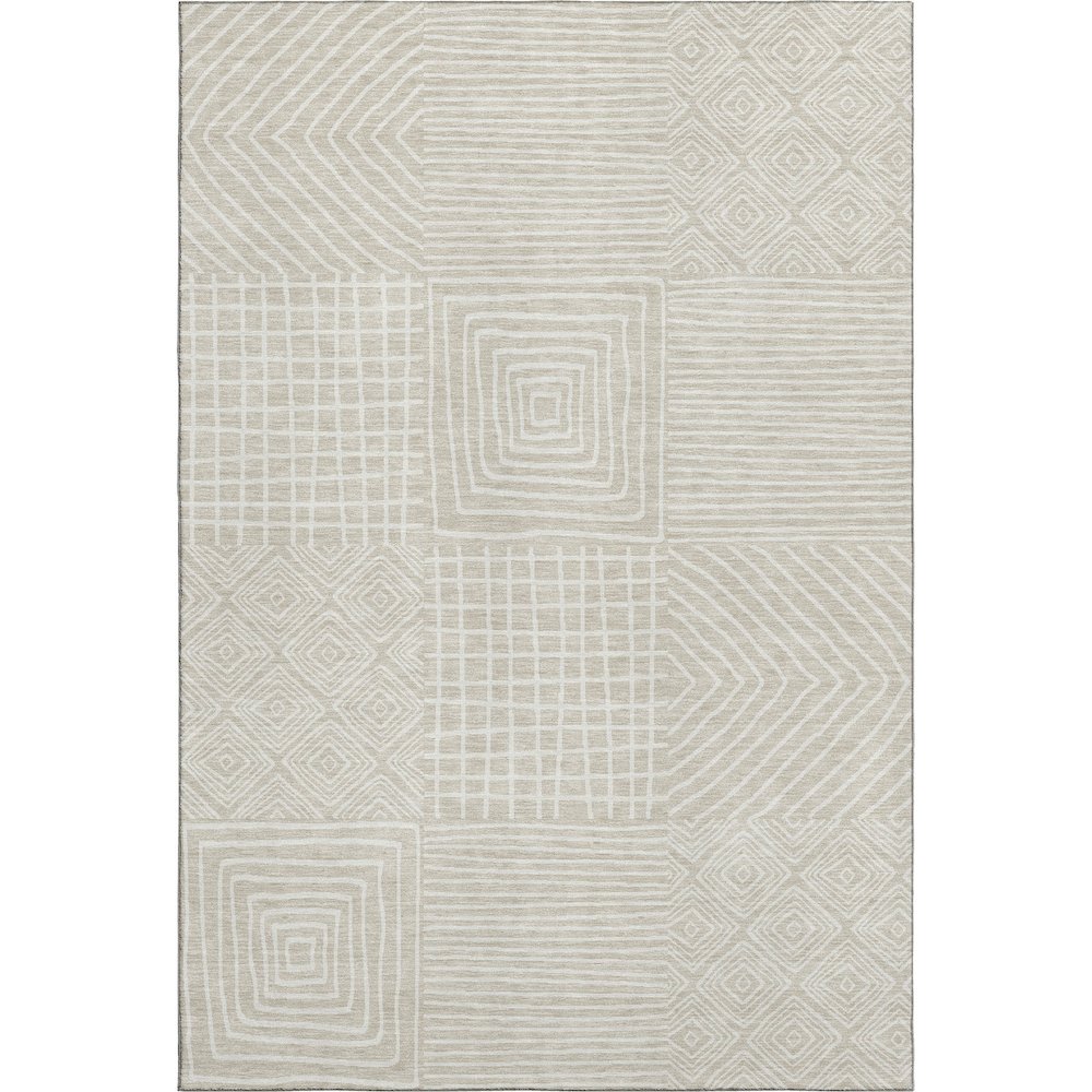 Premium Machine Washable Mayfield AMF1044 Beige 5' x 7'6" Rug. Picture 1
