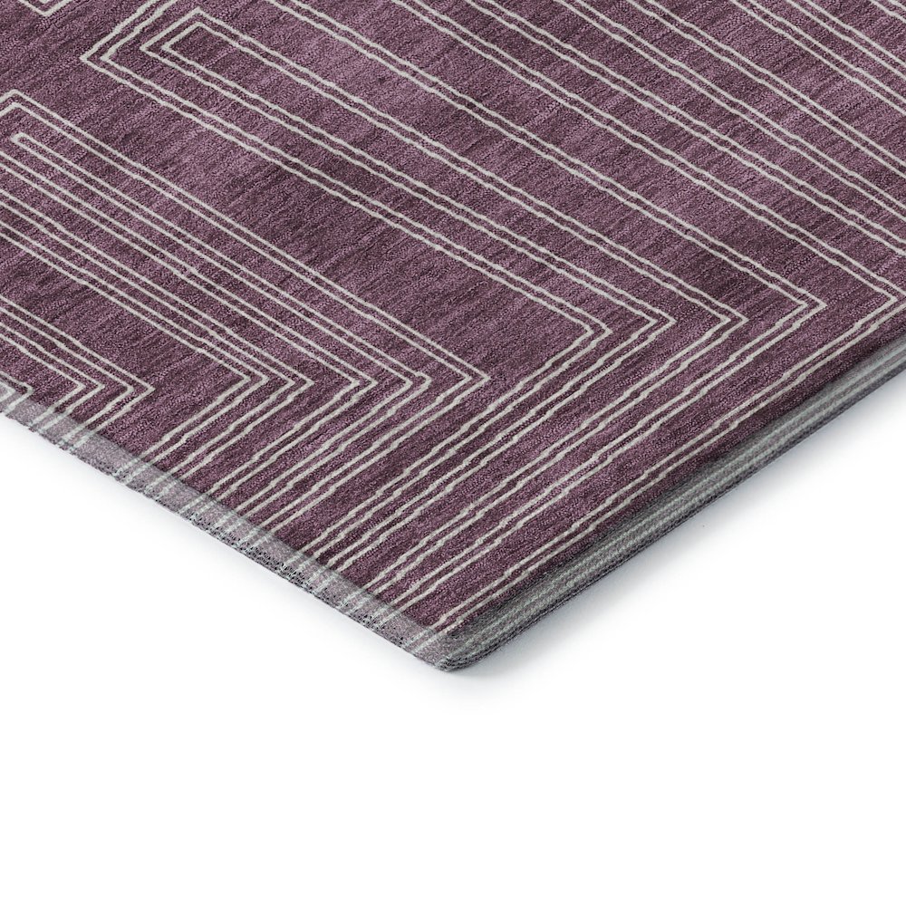 Premium Machine Washable Mayfield AMF1045 Eggplant 2'6" x 3'10" Rug. Picture 3