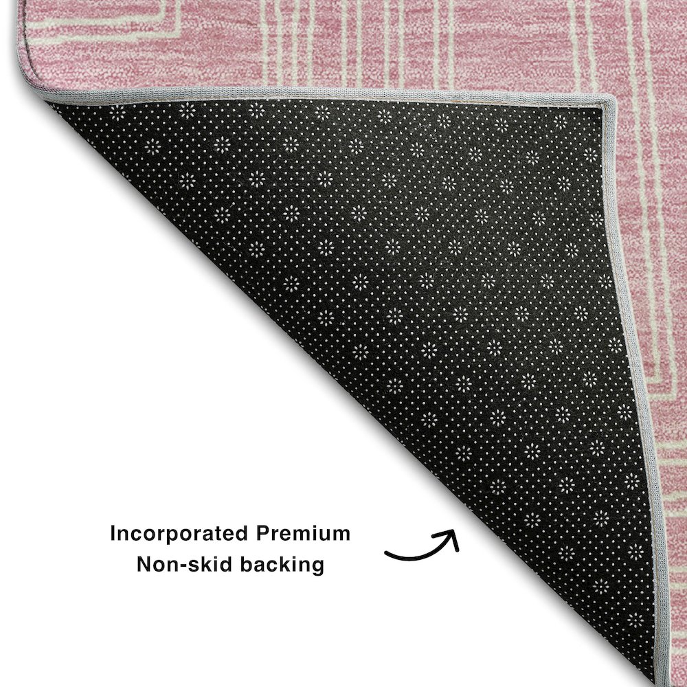 Premium Machine Washable Mayfield AMF1045 Pink 2'6" x 3'10" Rug. Picture 2