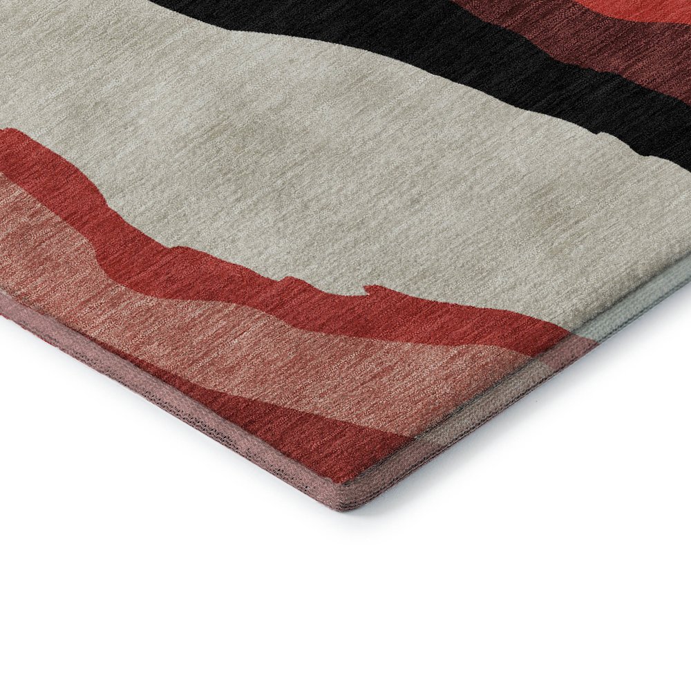 Premium Machine Washable Mayfield AMF1047 Red 2'6" x 3'10" Rug. Picture 3