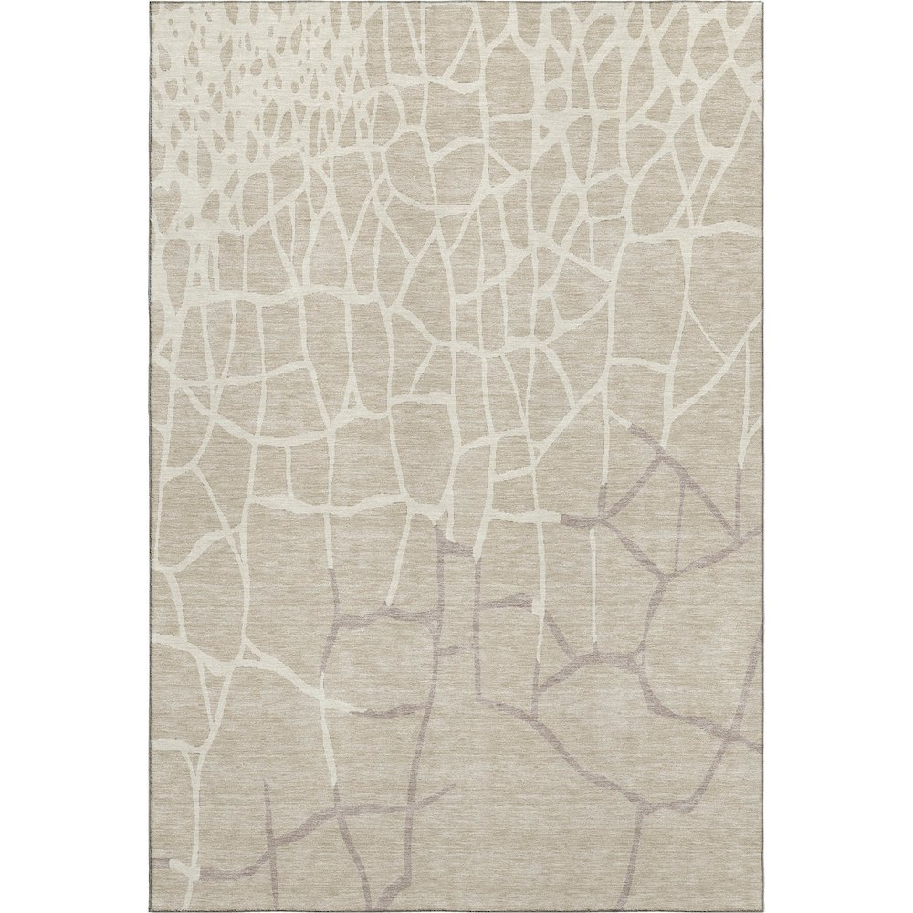 Premium Machine Washable Mayfield AMF1049 Beige 5' x 7'6" Rug. Picture 1
