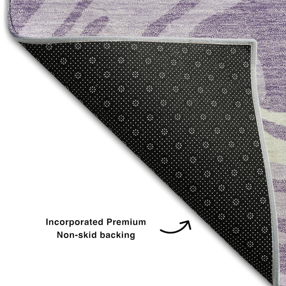 Premium Machine Washable Mayfield AMF1051 Lavender 2'6" x 3'10" Rug. Picture 2