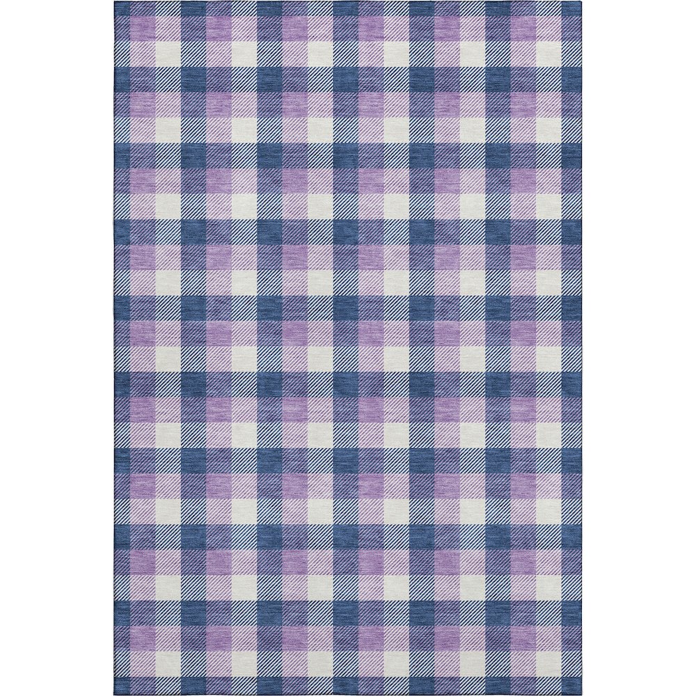 Premium Machine Washable Mayfield AMF1053 Navy 5' x 7'6" Rug. Picture 1
