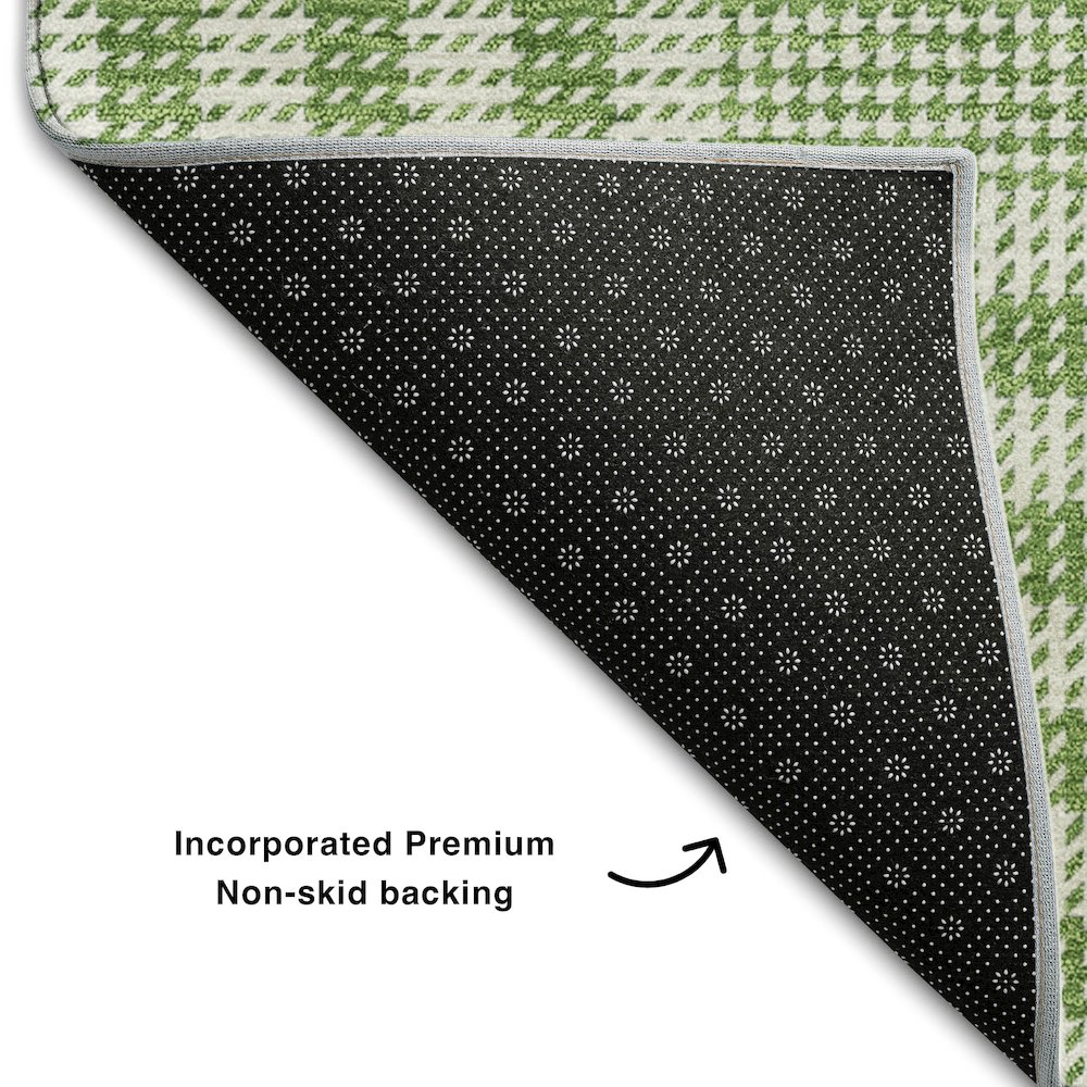 Premium Machine Washable Mayfield AMF1054 Green 2'6" x 3'10" Rug. Picture 2