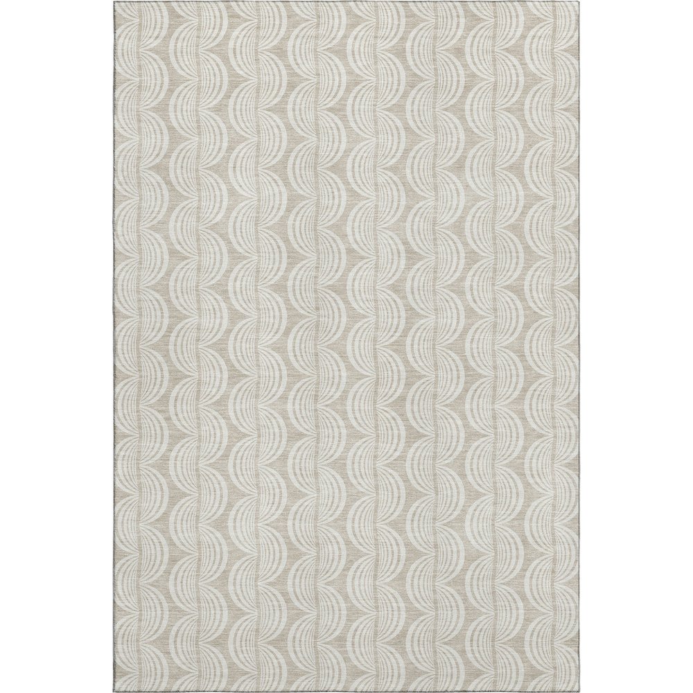 Premium Machine Washable Mayfield AMF1055 Beige 5' x 7'6" Rug. Picture 1
