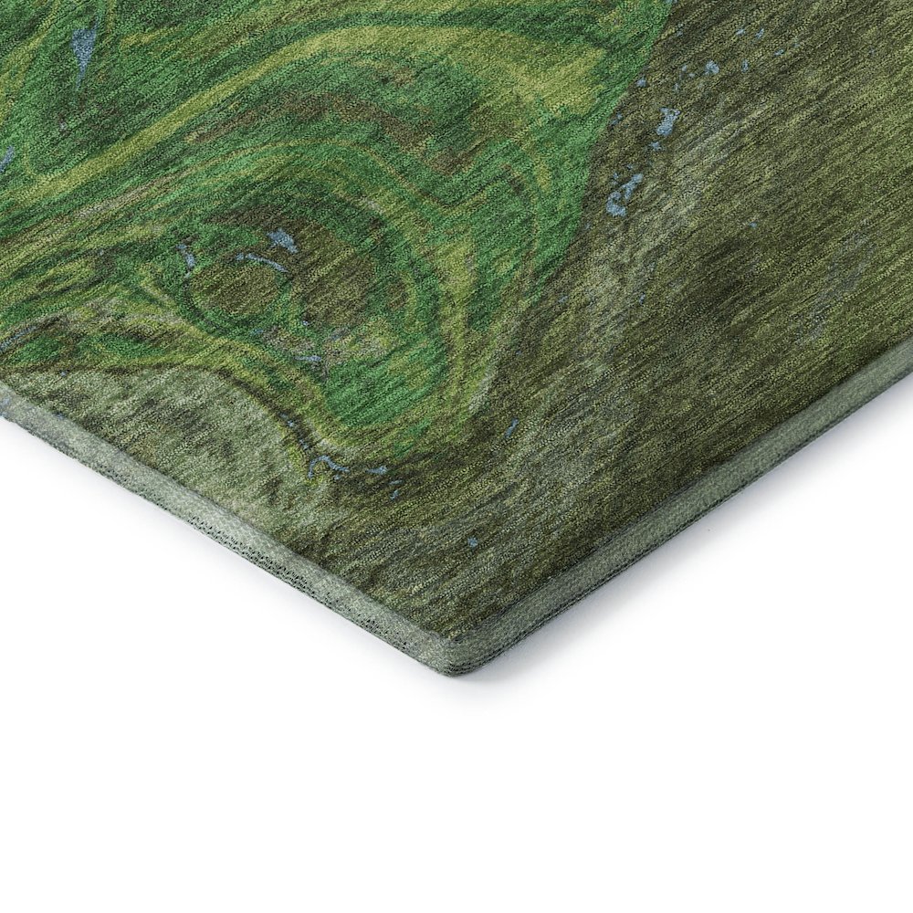 Premium Machine Washable Mayfield AMF1061 Green 2'6" x 3'10" Rug. Picture 3