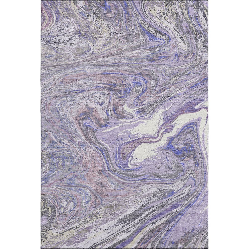 Premium Machine Washable Mayfield AMF1061 Lavender 5' x 7'6" Rug. Picture 1