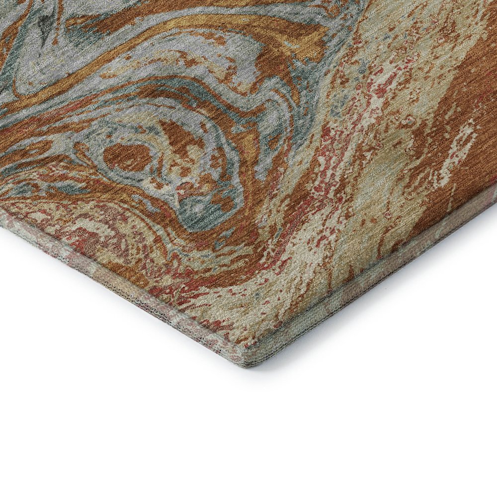Premium Machine Washable Mayfield AMF1061 Paprika 2'6" x 3'10" Rug. Picture 3