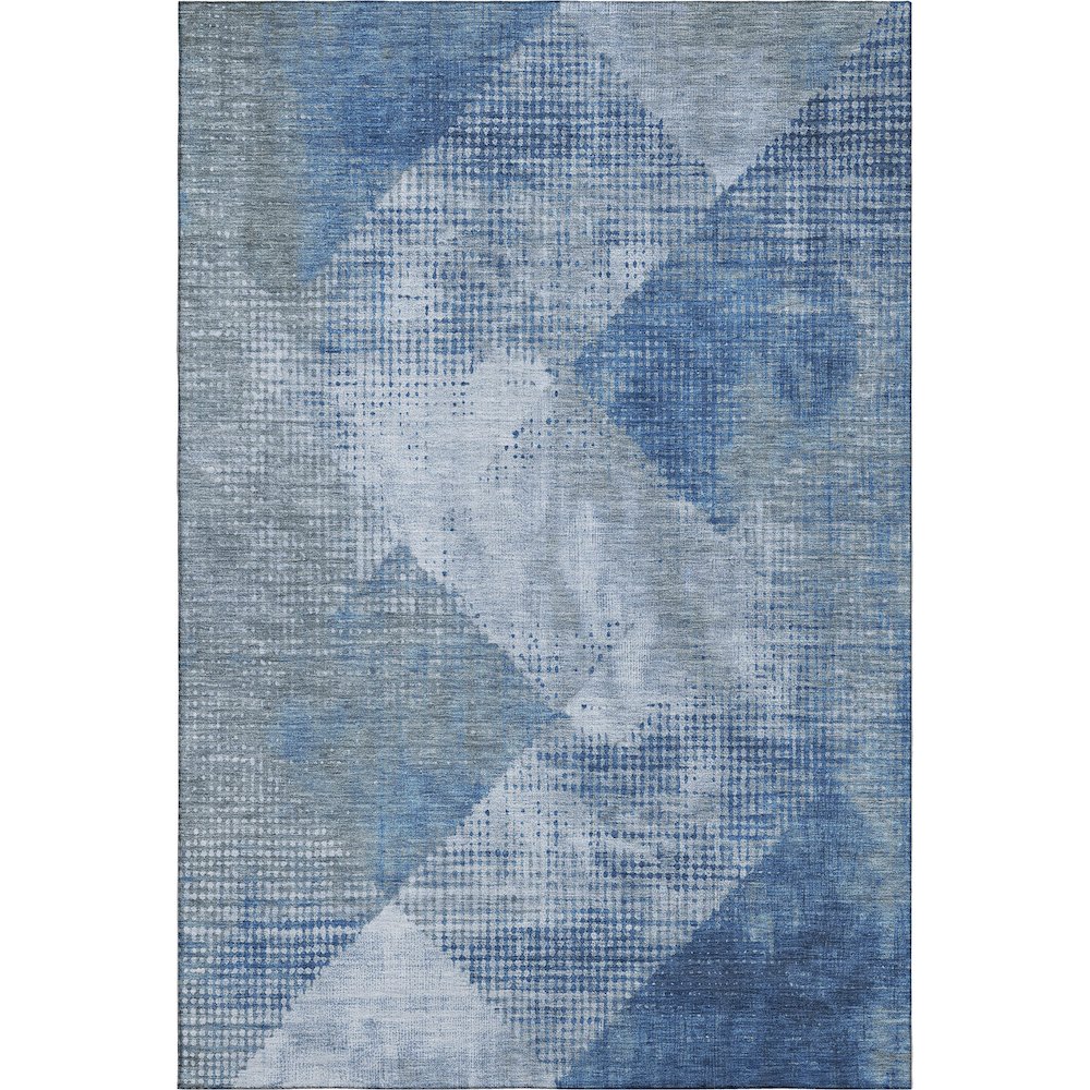 Premium Machine Washable Mayfield AMF1065 Blue 5' x 7'6" Rug. Picture 1