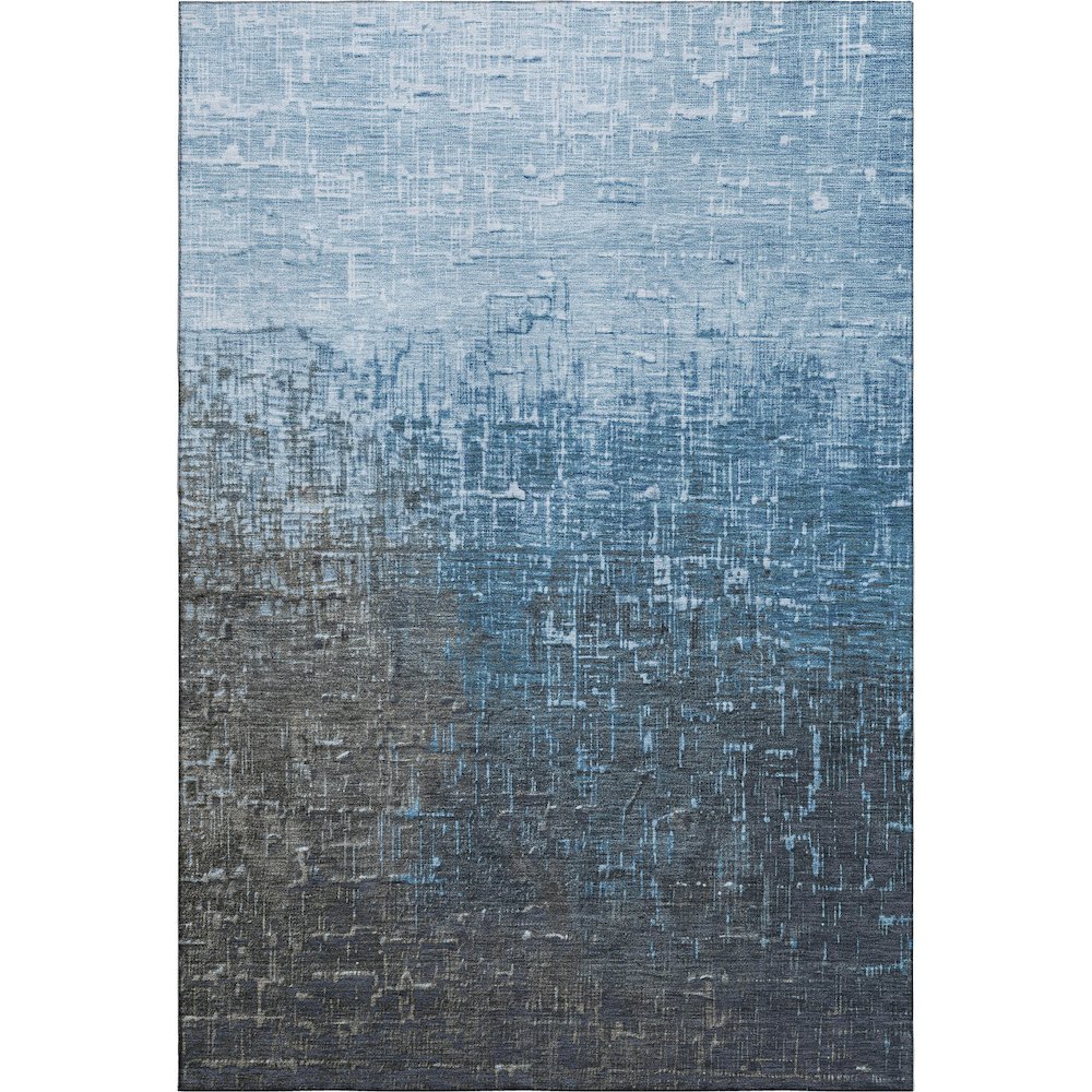 Premium Machine Washable Mayfield AMF1066 Blue 5' x 7'6" Rug. Picture 1