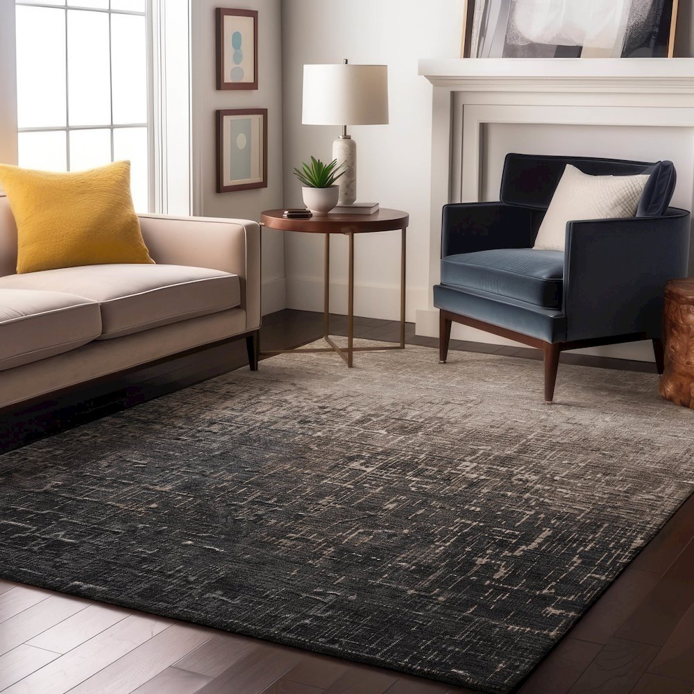 Premium Machine Washable Mayfield AMF1066 Khaki 5' x 7'6" Rug. Picture 5