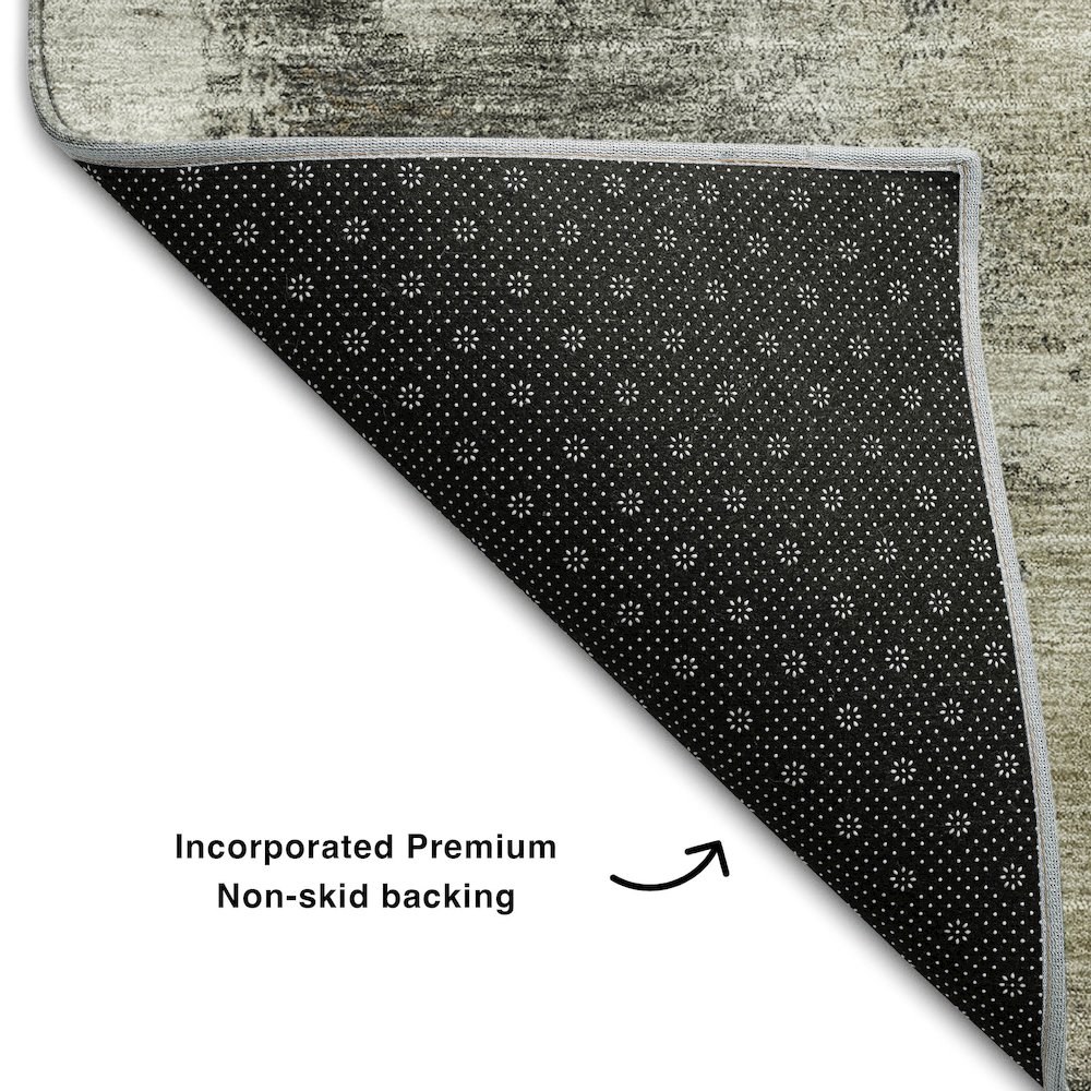 Premium Machine Washable Mayfield AMF1068 Gray 2'6" x 3'10" Rug. Picture 2