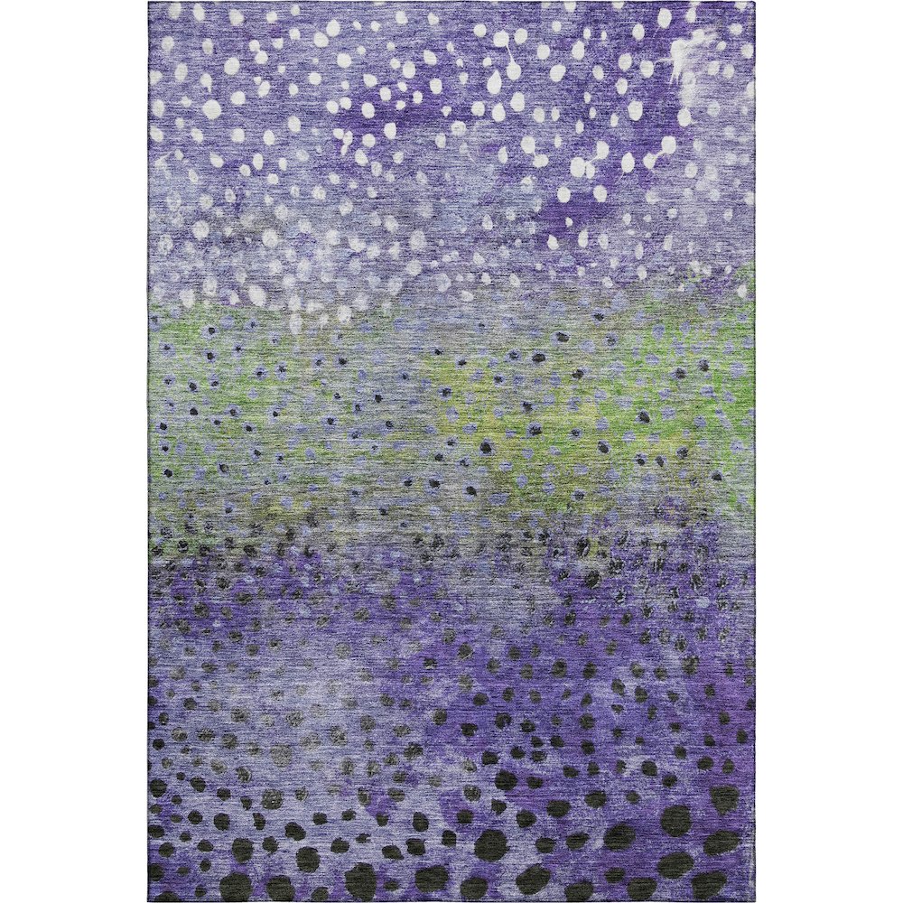 Premium Machine Washable Mayfield AMF1074 Purple 5' x 7'6" Rug. Picture 1