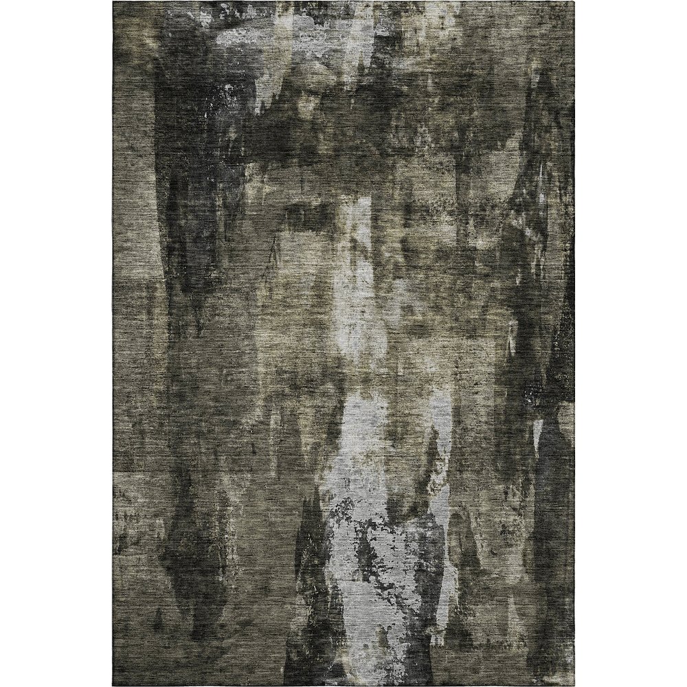 Premium Machine Washable Mayfield AMF1077 Charcoal 5' x 7'6" Rug. Picture 1