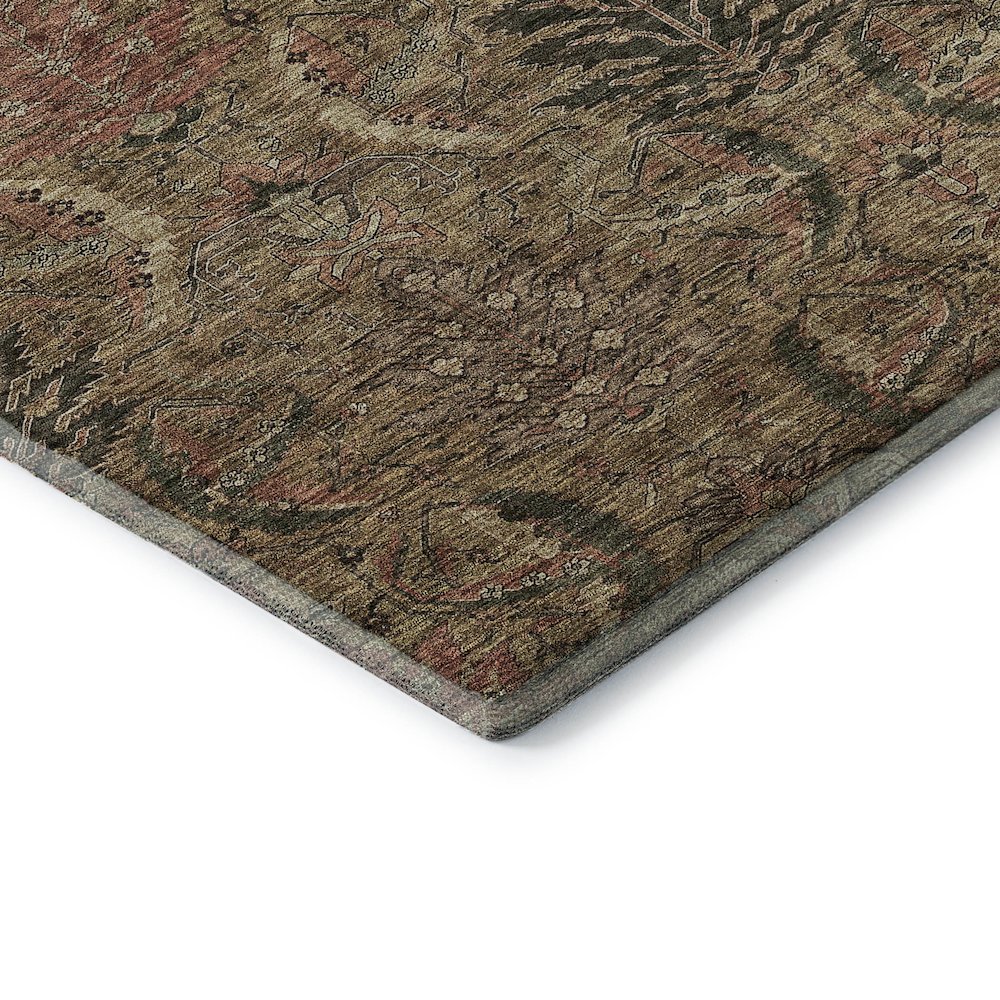 Premium Machine Washable Mayfield AMF1082 Brown 2'6" x 3'10" Rug. Picture 3