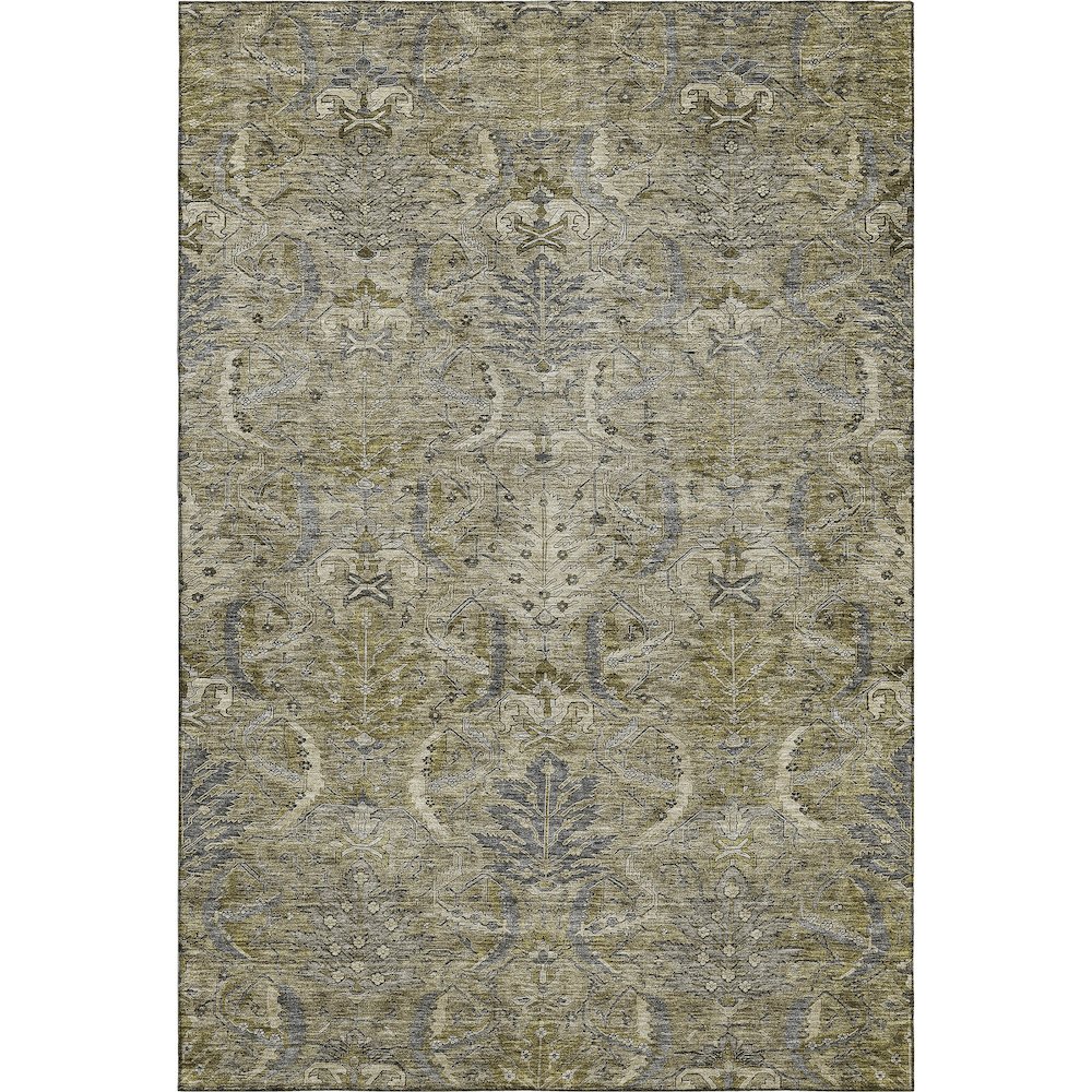 Premium Machine Washable Mayfield AMF1082 Taupe 5' x 7'6" Rug. Picture 1