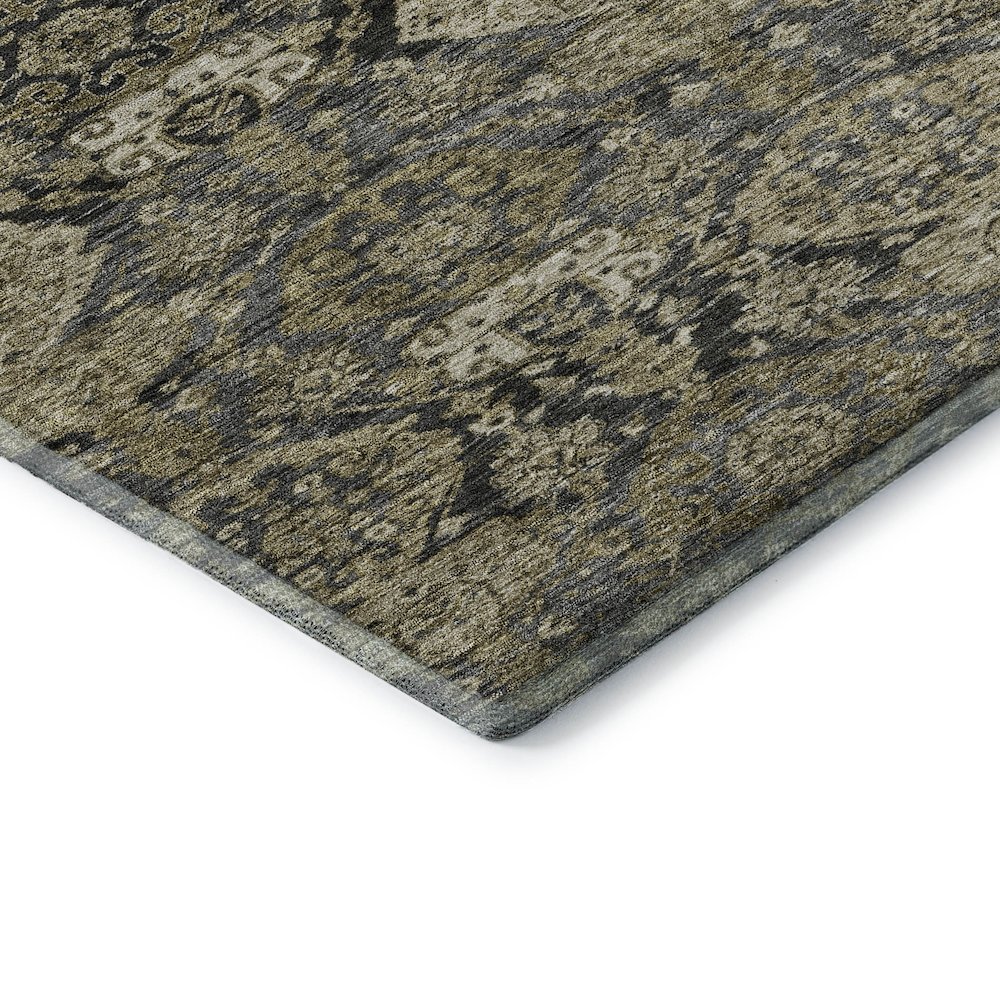 Premium Machine Washable Mayfield AMF1084 Charcoal 2'6" x 3'10" Rug. Picture 3